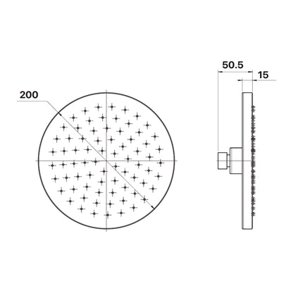 Matcha Abs Shower Head 200mm