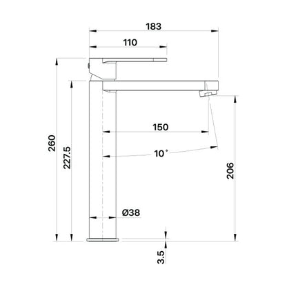 Saffron Tower Vessel Mixer Lead Free
