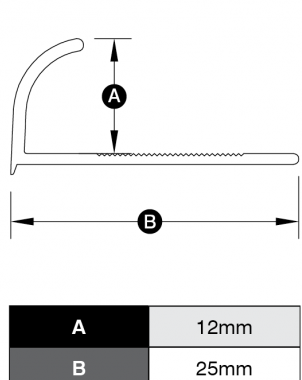 Half Round Trim - Aluminum 3m