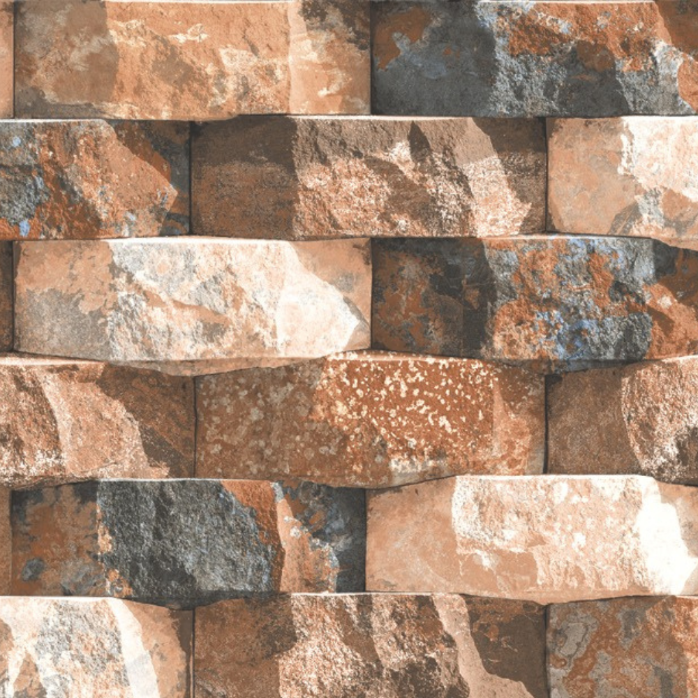 Rustik Stone Brick Bond Elevation Tile (1625) 3D Matt