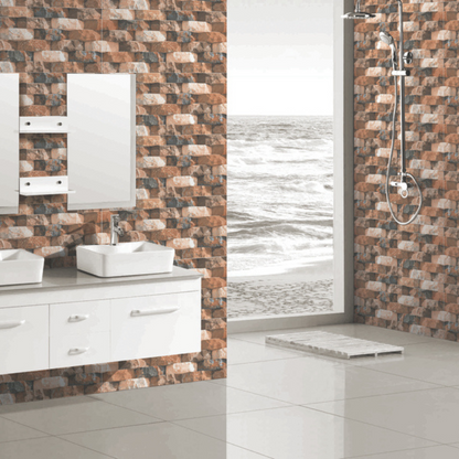 Rustik Stone Brick Bond Elevation Tile (1625) 3D Matt