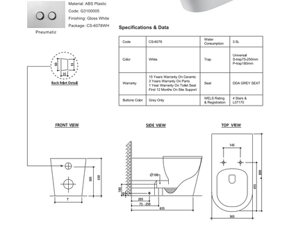 Cara Care Wall Faced Floor Pan