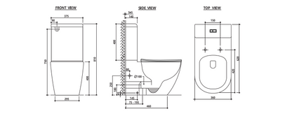 Donna Back to Wall Rimless Toilet Suite